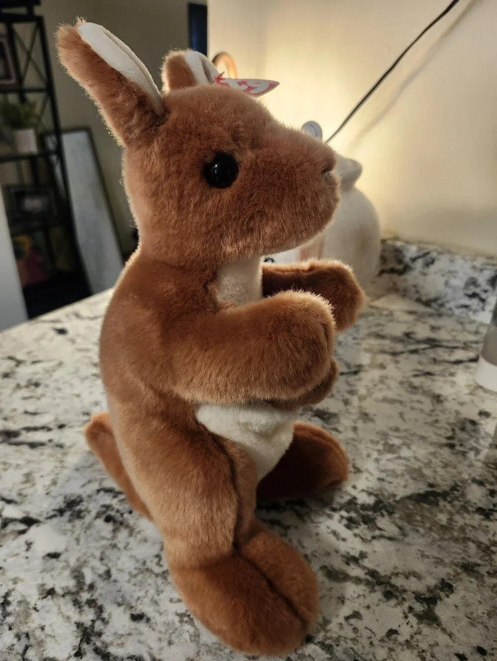 Vintage Retired Ty Beanie Buddy Pouch The Kangaroo With Joey ✨️